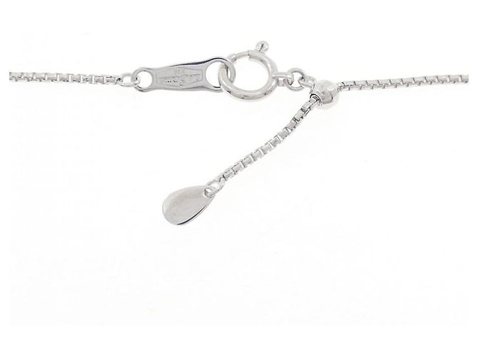 Autre Marque Collana in oro bianco Au750 con opale e diamante - vista 5