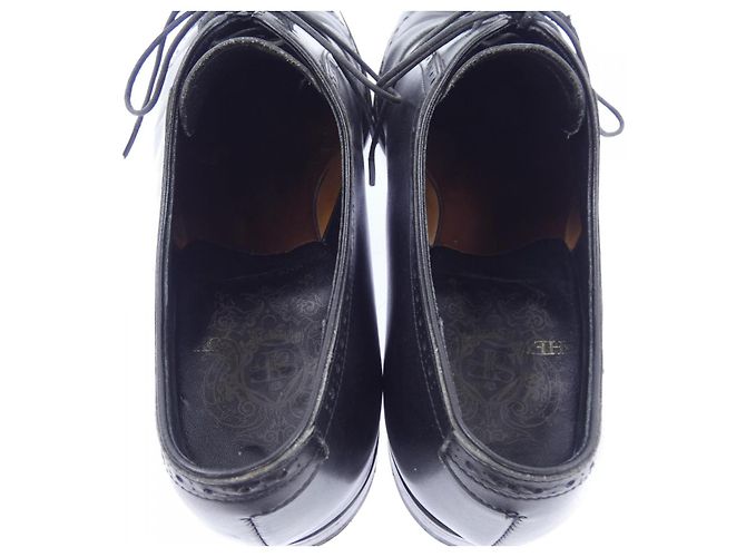 Autre Marque Chaussures Shetlandfox en cuir noir - vue 6