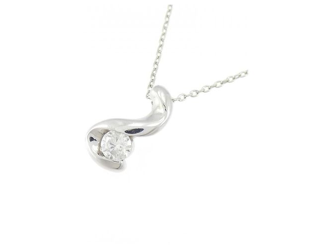 Autre Marque Platin-Diamant-Halskette - Ansicht 3