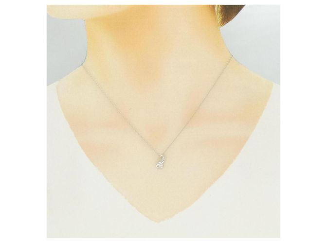 Autre Marque Platin-Diamant-Halskette - Ansicht 6