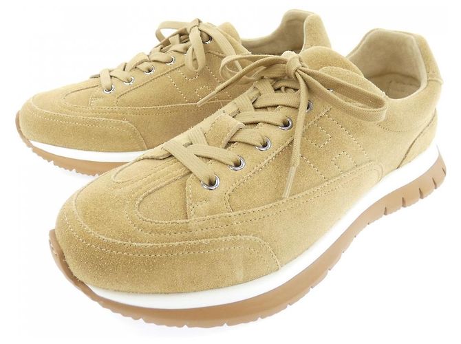 Hermès Baskets Hermes Riviera en veau - vue 3