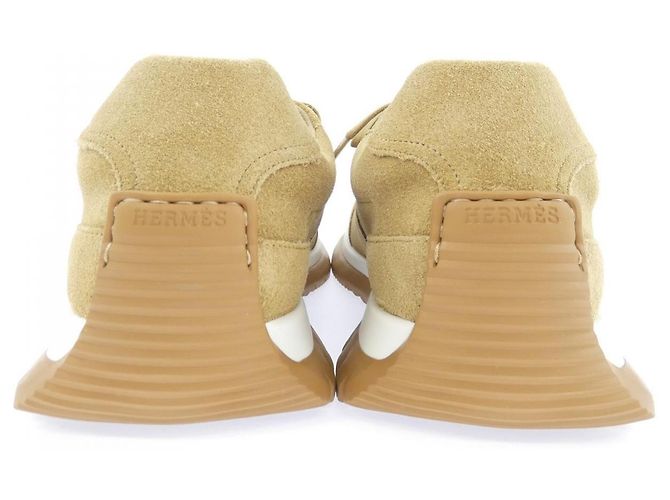 Hermès Baskets Hermes Riviera en veau - vue 5