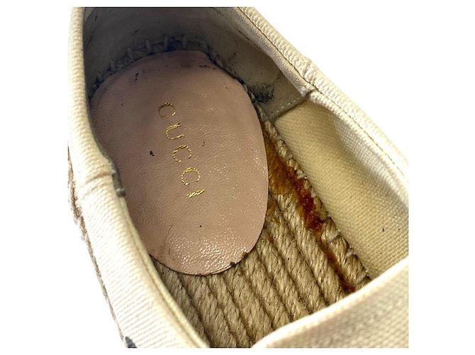 Espadrillas platform in tela con stampa logo Gucci - vista 12