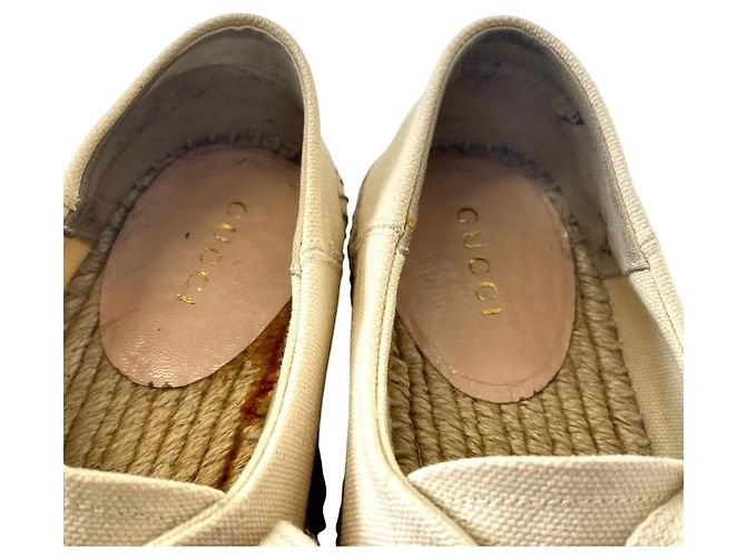 Espadrillas platform in tela con stampa logo Gucci - vista 13