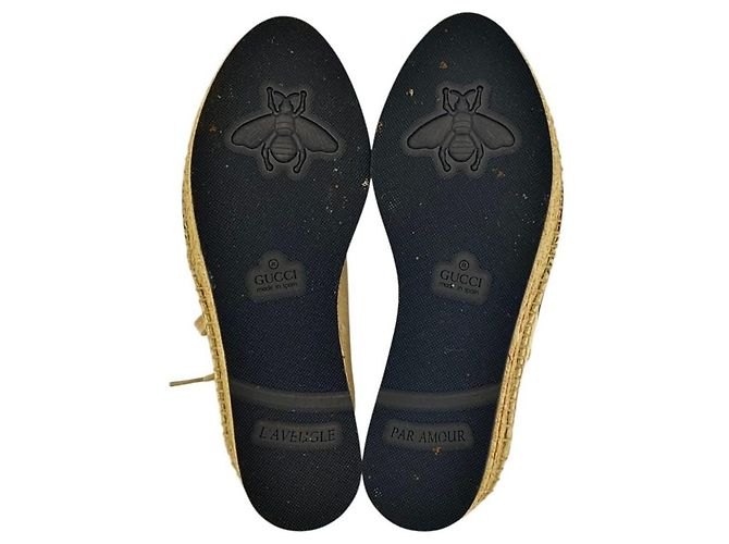 Espadrillas platform in tela con stampa logo Gucci - vista 15