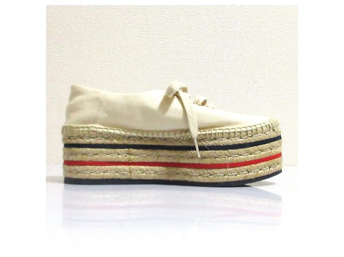 Espadrillas platform in tela con stampa logo Gucci - vista 3