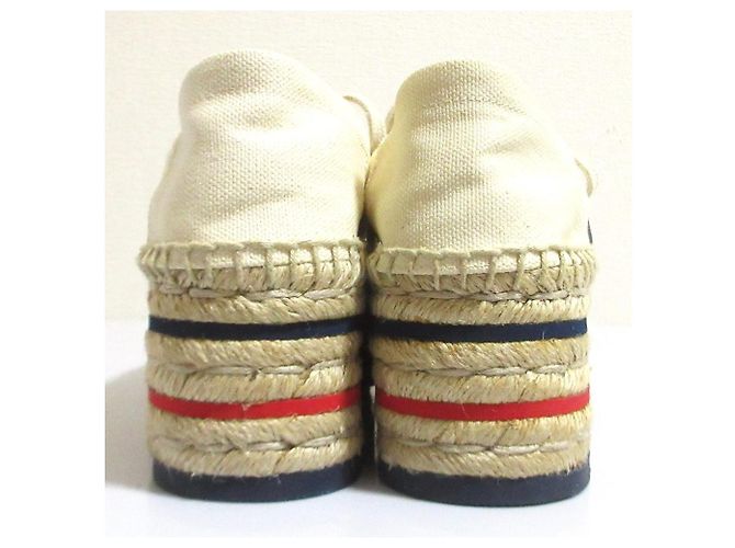Espadrillas platform in tela con stampa logo Gucci - vista 5