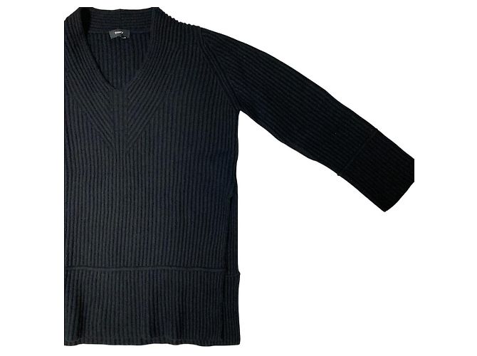 Theory V-Ausschnitt Strickpullover mit Seitenschlitzen - Ansicht 3