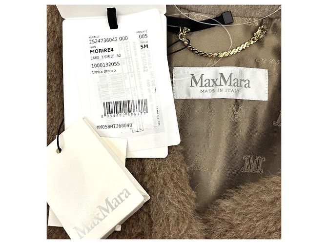 Max Mara FIORIRE4 Capa Abrigo Teddy Bear de lana - vista 12