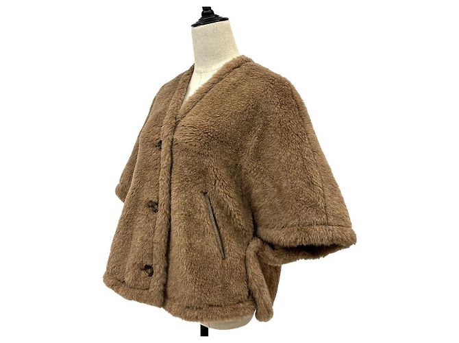 Max Mara FIORIRE4 Capa Abrigo Teddy Bear de lana - vista 2