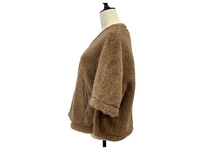 Max Mara FIORIRE4 Capa Abrigo Teddy Bear de lana - vista 3