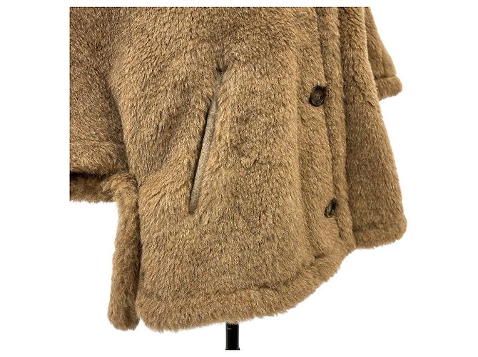 Max Mara FIORIRE4 Capa Abrigo Teddy Bear de lana - vista 6