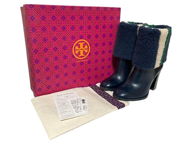 Stivali in pelle e shearling Tory Burch - vista 11