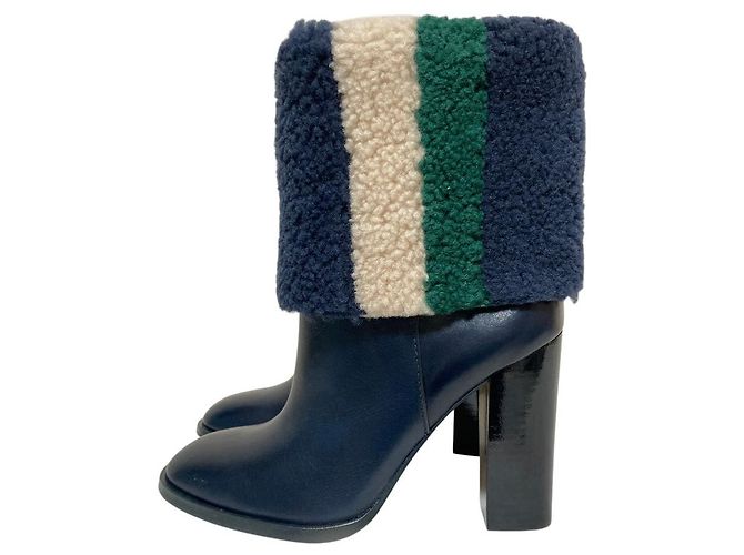 Stivali in pelle e shearling Tory Burch - vista 2