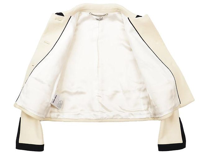 Chaqueta corta Miu Miu de lana virgen - vista 7