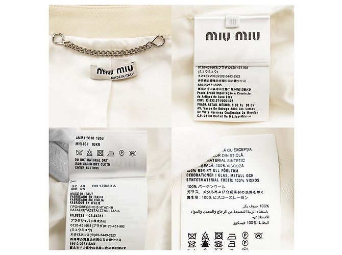Chaqueta corta Miu Miu de lana virgen - vista 9