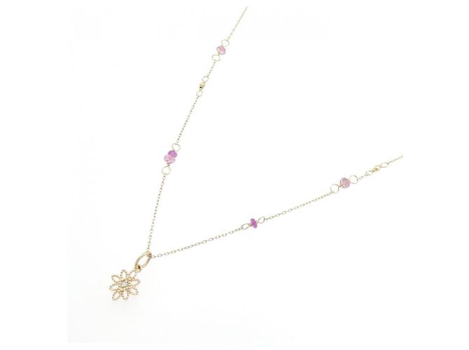 Autre Marque Collana agete K10 Gold Gemstone - vista 2