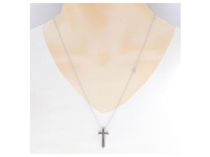 Autre Marque Collana Damiani Spada 750 Oro Bianco e Diamanti - vista 6