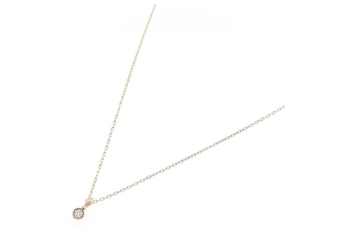 Autre Marque Collana agete K10 Yellow Gold Diamond - vista 2