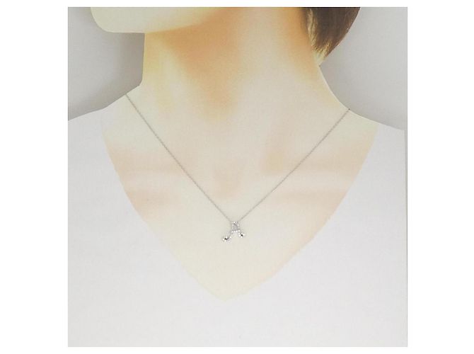 Autre Marque Collana con Iniziale e Diamanti Ponte Vecchio Au750 - vista 6