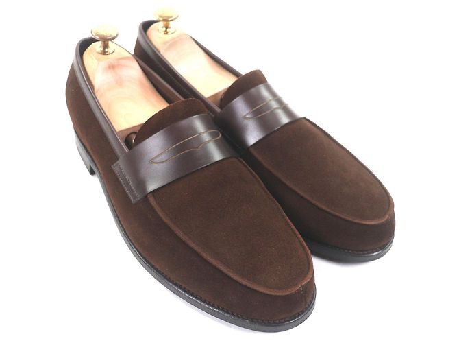 Mocassini John Lobb Finedon in camoscio - vista 2
