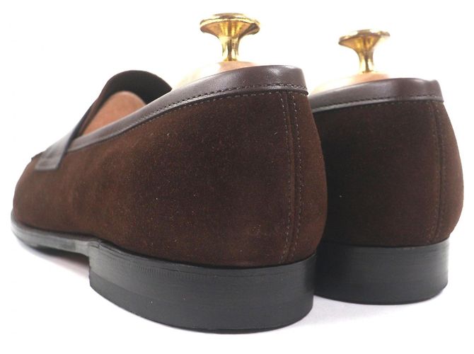 Mocassini John Lobb Finedon in camoscio - vista 3