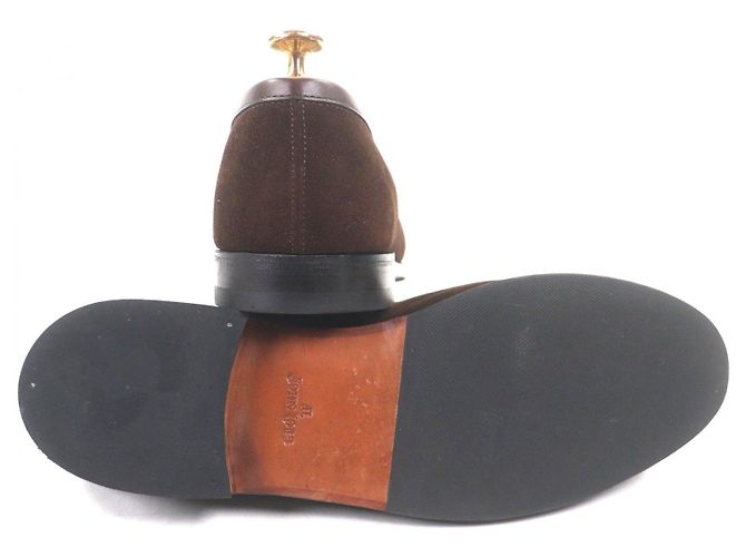 Mocassini John Lobb Finedon in camoscio - vista 4