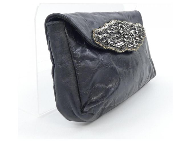 Autre Marque AMBREBABZOE Pouch Black Leather - view 2