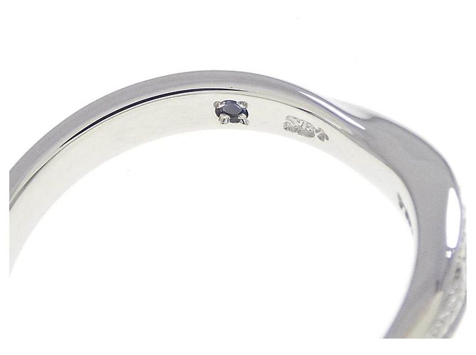Autre Marque Anello in platino PT900 con diamante e zaffiro - vista 4