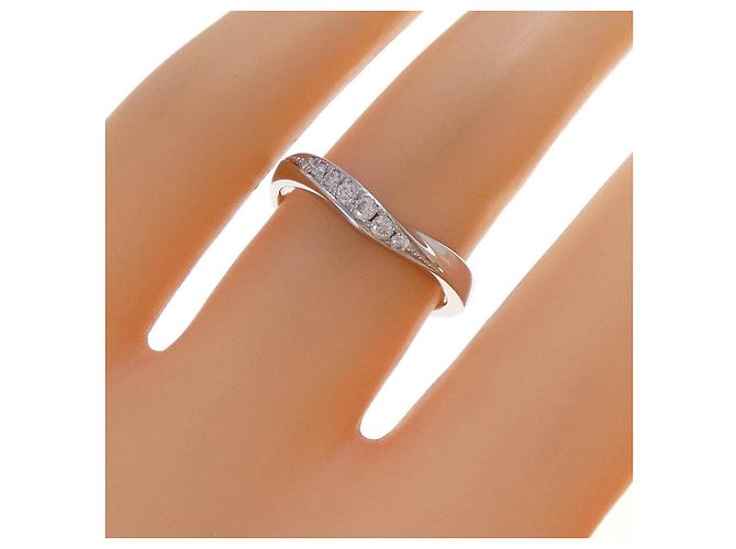 Autre Marque Anello in platino PT900 con diamante e zaffiro - vista 5
