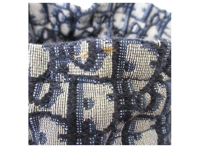 Borsa a tracolla in vimini Christian Dior Oblique - vista 14