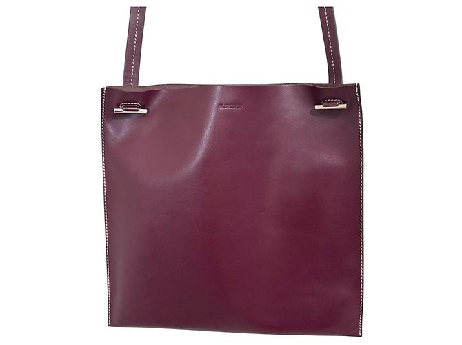 Borsa a spalla Jil Sander FLAT POCKET in pelle di vitello - vista 2