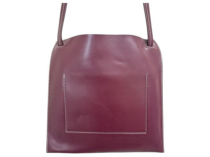 Borsa a spalla Jil Sander FLAT POCKET in pelle di vitello - vista 3