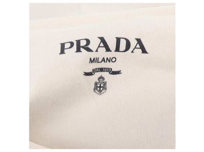 T-shirt in cotone Prada con logo triangolare - vista 4