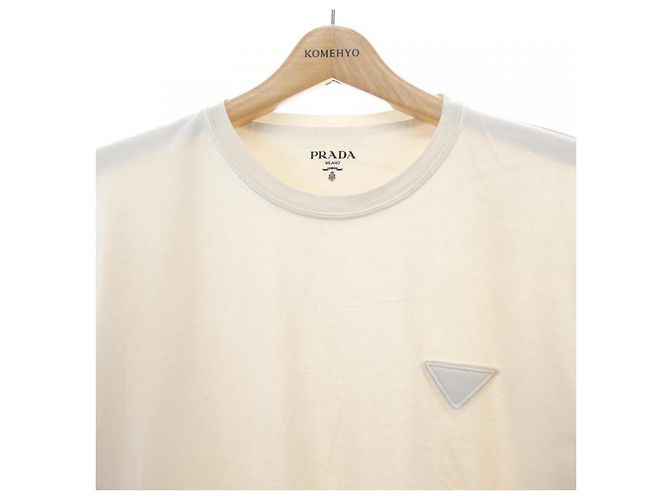 T-shirt in cotone Prada con logo triangolare - vista 5
