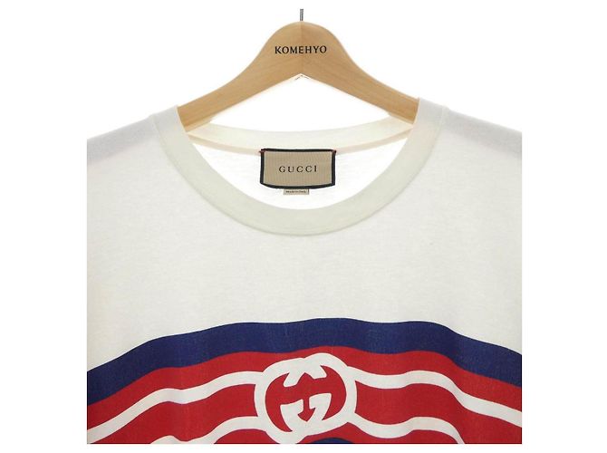 Camiseta de algodón Gucci con estampado de rayas Interlocking G - vista 5