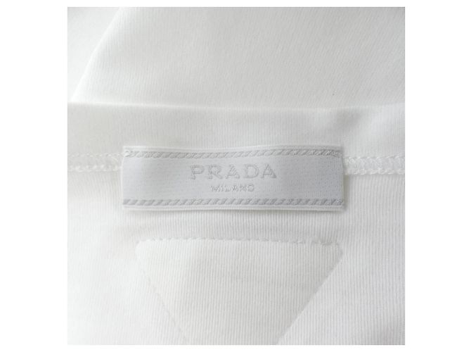 T-shirt in cotone bianca Prada - vista 4