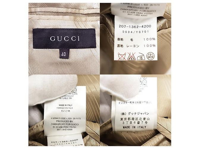 Chaqueta de lana Gucci beige - vista 10