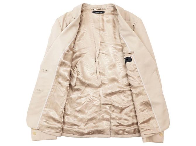 Chaqueta de lana Gucci beige - vista 9