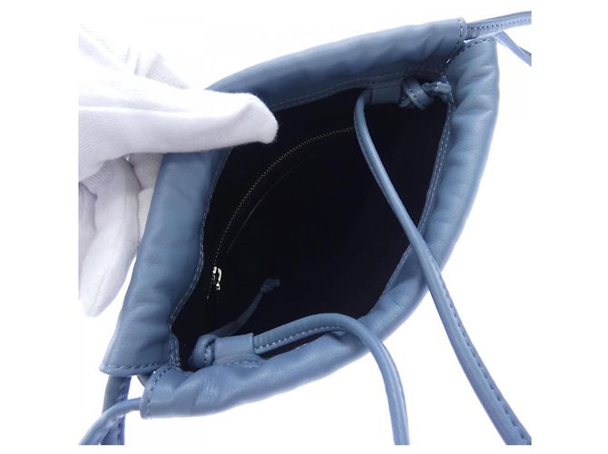 Autre Marque Borsa a mano VASIC in pelle blu - vista 6