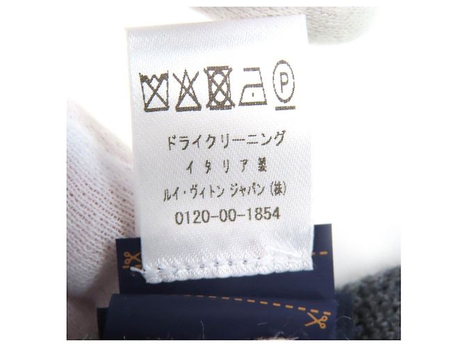 Écharpe Louis Vuitton en laine et coton à motifs floraux et franges - vue 10