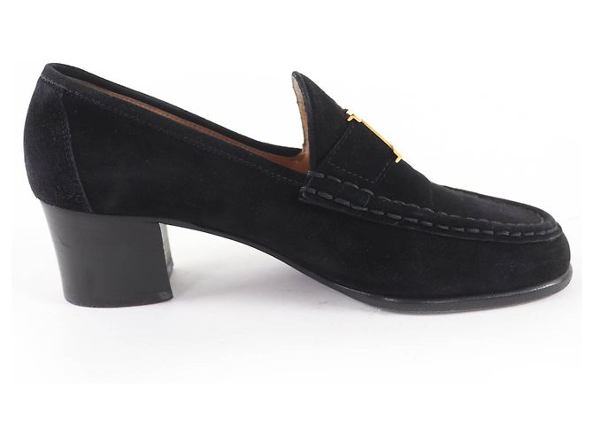 Hermès Mocassini Hermes Constance H Metal in pelle scamosciata - vista 5