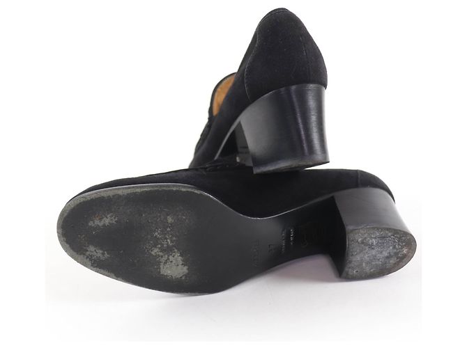 Hermès Mocassini Hermes Constance H Metal in pelle scamosciata - vista 6