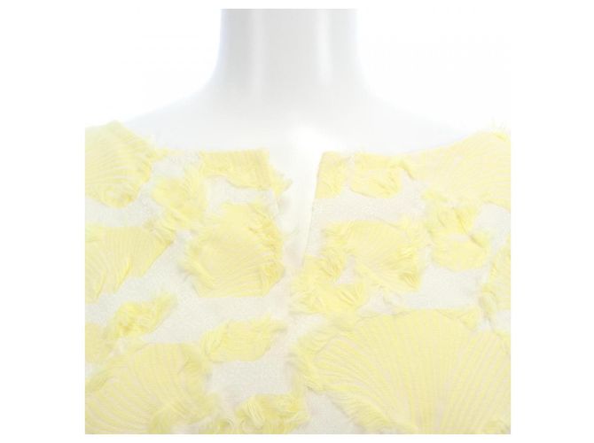 Autre Marque Vestido NEMIKA blanco y amarillo - vista 5
