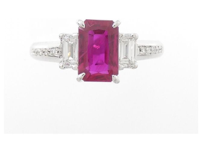 Autre Marque PT900 Ruby Diamond Ring - view 2