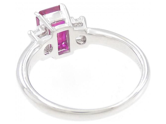 Autre Marque PT900 Ruby Diamond Ring - view 3