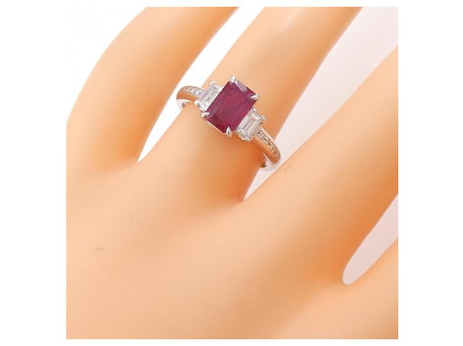 Autre Marque PT900 Ruby Diamond Ring - view 4