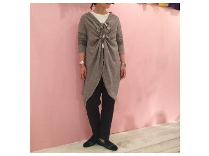 Autre Marque Top in cotone camicia con nodo davanti e dietro maturely - vista 4