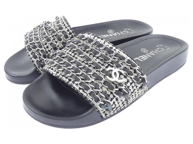 Mules Chanel in tweed - vista 3