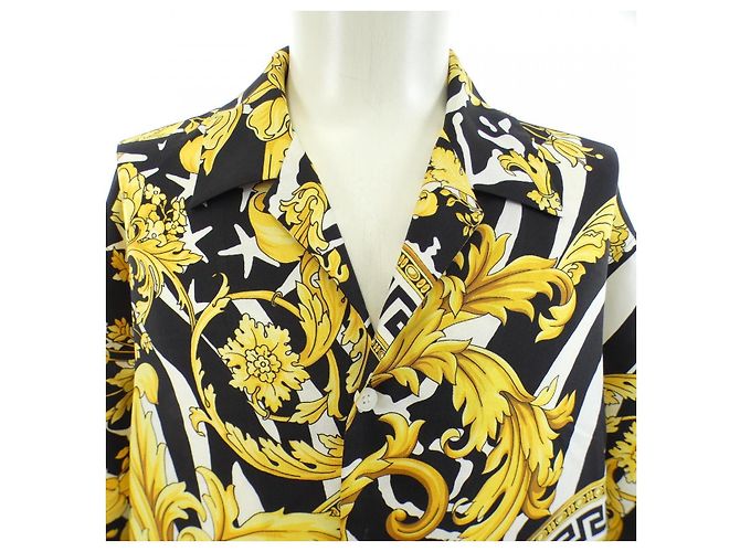 Camicia a maniche corte in seta Versace - vista 5